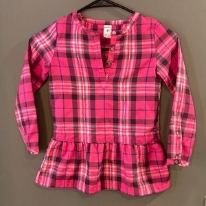 Carters Pink Plaid  Long-sleeve Shirt